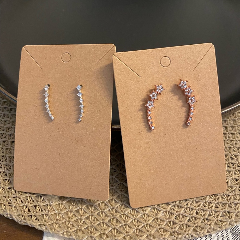 Ear climber stud and dangle Earrings